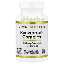 California Gold Nutrition Complexe de resvératrol 60 capsules