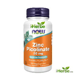 NOW Foods  Picolinate de zinc 50 mg  120 capsules végétales