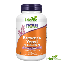 NOW Foods Brewer's Yeast 650 mg – 200 comprimés