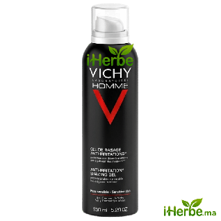 Vichy Homme gel de rasage anti irritations peau sensible Maroc