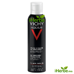 Vichy Homme mousse de rasage anti irritations peau sensible Maroc