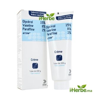 crème Glycérol / Vaseline / Paraffine 15 % / 8 % / 2 % de Arrow tube de 250 g original iherbe.ma