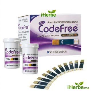 CodeFree 50 Bandelettes de Glycémie – SD Biosensor iherbe.ma